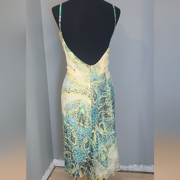 Nicole Bakti Vintage Low Back Silk Pleated Dress - Picture 3 of 14